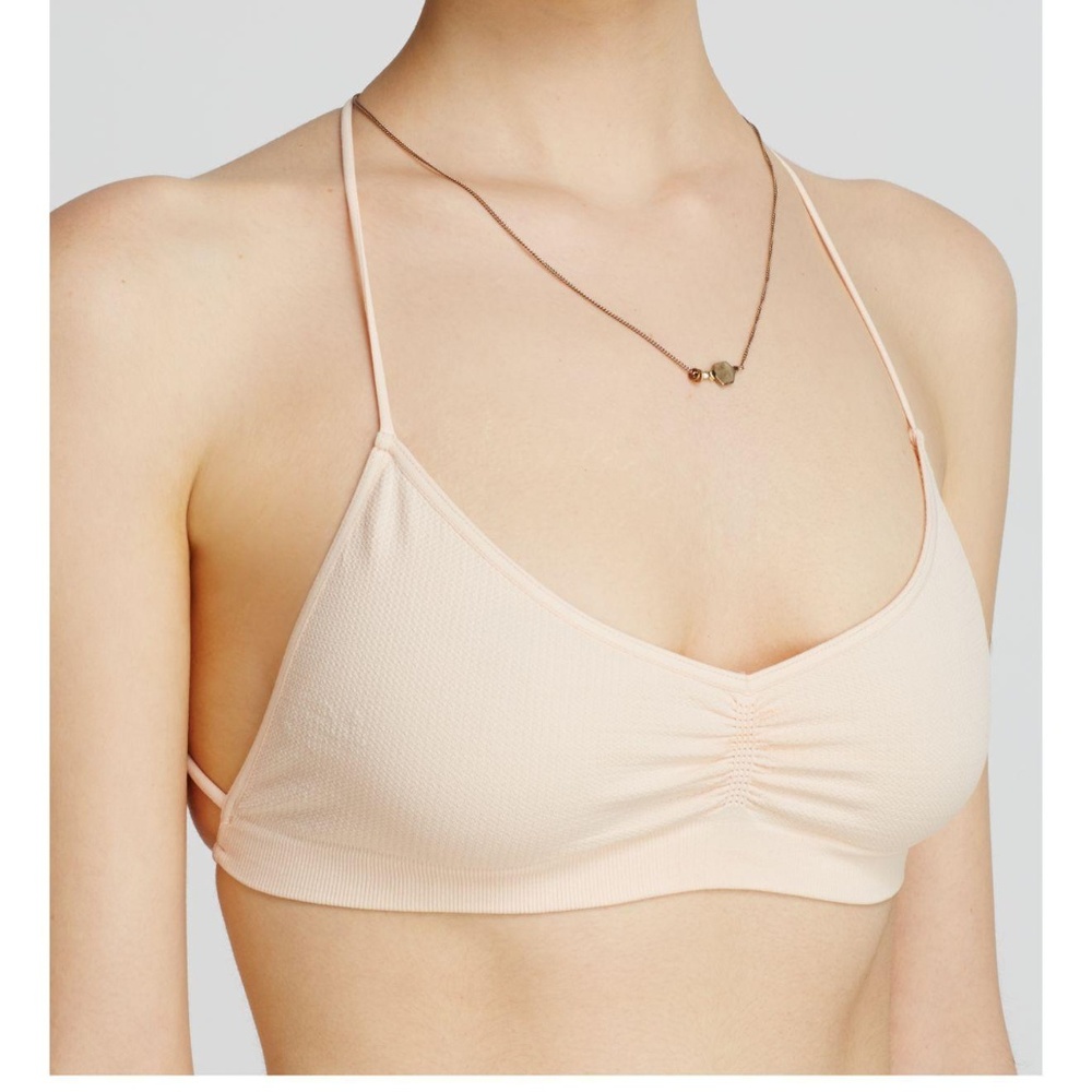 FREE PEOPLE Strappy Back Bra in Nude Blush NEW - Picture 2 of 6